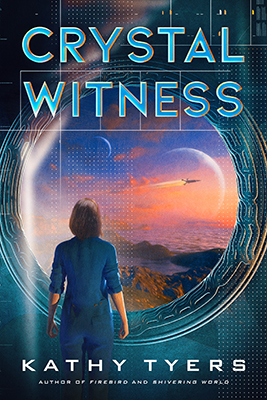 Kathy’s third published novel—CRYSTAL WITNESS, originally released by Bantam Books in 1989— returned with a gorgeous new cover in June 2020!

When Ming Dalamani awakens from twenty years of suspended animation, she recalls only fragments of her former life: the life she led before she was arrested by the governing interplanetary corporation, Renasco, for a now unremembered crime. Relocated to an alien world far from the only home she has ever known, Ming serves a powerful Renasco employee to repay her debt. But daily she lives with deadly threats …  and in a universe where even her own past is a mystery, Ming must decide where her loyalties lie.