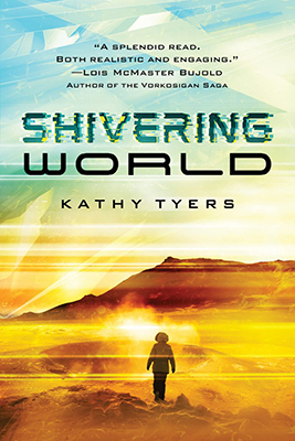 <strong>***2019 Christy Award Winner, Visionary***</strong>

Kathy’s science fiction novel <em>Shivering World</em> has been re-released by Enclave Books with stunning new cover art.

When Gaea Consortium offers Graysha Brady-Phillips a tour of hazard duty on a raw pioneer planet she leaps at the chance, even though her predecessor died—a victim of either the savage weather outside the domes or the fanatic population within. But Graysha isn’t on Goddard just to collect triple pay. She’s trying to save her life. The colonists’ radical—and illegal—science just might offer Graysha a cure for the genetic disease that’s slowly starving her at the cellular level. But Goddard’s terraforming pioneers, pursued by the Eugenics Board for gene tampering and battling Gaea Consortium for their very survival, are naturally suspicious of outsiders—especially someone connected to the two organizations that are trying hardest to destroy them. The settlers think Graysha’s a spy. Graysha thinks the settlers are trying to kill her. They’re both right. And the fate of their planet hangs in the balance.